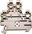 MDB4-4/2 CONECTOR DE PASSAGEM DUPLO 4MM PARA TRILHOS TS32 E TS35 BEGE I14537 METALTEX - Imagem 1