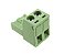 BR8F1-02 BORNE PLUG PARA CABO 2 VIAS PASSO 5,08MM VERDE I09711 METALTEX - Imagem 1