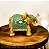Elefante Manto Indiano Verde 22 Cm - Imagem 1