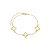 PULSEIRA TREVOS VAZADOS - BANHO DE OURO - Imagem 1