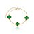 PULSEIRA TREVOS VERDE ESMERALDA - BANHO DE OURO - Imagem 1