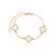 PULSEIRA TREVOS MADRE PÉROLA - BANHO DE OURO - Imagem 1