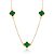 COLAR TREVOS VERDE ESMERALDA - BANHO DE OURO - Imagem 1