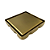 Ralo Nuno Quadrado Dourado Fosco em Aço Inox 10cmx10cm com Tampa Oculta - Imagem 1