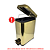 Lixeira Dourada Slim Retangular 5L By Fineza OUTLET - Imagem 2