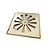Ralo Orion Quadrado Dourado em Aço Inox 15cmX15cm - Imagem 2