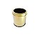 Lixeira Dourada em Aço Inox com Aro Fineza - Imagem 1