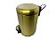 Lixeira Dourada em Aço Inox Fosca para banheiro com Pedal Fineza - Imagem 4
