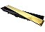 Ralo Linear Oculto Dourado 6x50cm Preto Com tampa Aço Inox Fineza OUTLET - Imagem 2