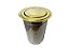 Lixeira Dourada em Aço Inox para Embutir Basculante 6L Fineza - Imagem 1