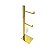 Kit Banheiro Inox Dourado Lixeira 5L e Porta Papel Higiênico de Chão Fineza - Imagem 4