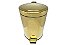Kit Banheiro Inox Dourado Lixeira 5L e Porta Papel Higiênico de Chão Fineza - Imagem 3