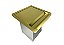 Lixeira Dourada Quadrada em Aço Inox para Embutir By Fineza - Imagem 4