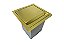 Lixeira Dourada Quadrada em Aço Inox para Embutir By Fineza - Imagem 1