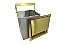 Lixeira Dourada Quadrada em Aço Inox para Embutir By Fineza - Imagem 2