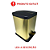 Lixeira Quadrada Dourada Fosca e Preta Hera em Aço Inox e Plástico com Pedal OUTLET - Imagem 1
