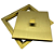 Lixeira Inox Dourada Para Embutir Quadrada Tampa Apoio Fineza - Imagem 3