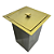 Lixeira Inox Dourada Para Embutir Quadrada Tampa Apoio Fineza - Imagem 6