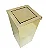 Lixeira Quadrada Dourada em Aço Inox Com Tampa Basculante 15L 30L Fineza - Imagem 6