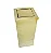 Lixeira Quadrada Dourada em Aço Inox Com Tampa Basculante 15L 30L Fineza - Imagem 1