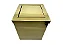 Lixeira Quadrada Dourada em Aço Inox Com Tampa Basculante 15L 30L Fineza - Imagem 7