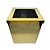 Lixeira Quadrada Dourada em Aço Inox Com Aro 15L 30L Fineza - Imagem 2