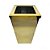 Lixeira Quadrada Dourada em Aço Inox Com Aro 15L 30L Fineza - Imagem 1