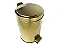 Kit Lavabo Inox Dourado Lixeira e Escova Sanitaria Fineza OUTLET - Imagem 5