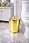 Kit Margot 2 Lixeiras Redondas Douradas em Aço Inox com Tampa Pino - Imagem 1