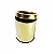 Kit 2 Lixeiras Dourada Aço Inox com Tampa Aro Fineza - Imagem 2