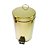 Kit 2 Lixeiras Dourada Aço Inox para Banheiro Com Pedal 3L Fineza - Imagem 2