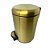 Kit 2 Lixeiras Dourada em Aco Inox Fosca para banheiro Com Pedal - Imagem 5
