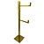 Porta Papel Higiênico de Aço Inox Dourado para o chão Duplo By Fineza - Imagem 1