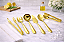 Conjunto de Utensílios Versalhes 7 peças Dourado em Aço Inox - Imagem 1