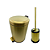Kit Lavabo Sofisticado 5L 2 peças Dourado Fosco e Preto em Aço Inox - Imagem 1