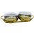 Conjunto para Patê Lena 3 peças Dourado em Aço Inox e Acrílico - Imagem 2