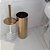 Kit Dourado Lixeira Dourada e Suporte com Escova Sanitária Fineza - Imagem 5