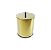 Kit Dourado Lixeira Dourada e Suporte com Escova Sanitária Fineza - Imagem 2