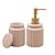 Kit Banheiro 2 peças Stripes Nude e Dourado Fineza - Imagem 1