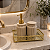 Kit Delicatta 3 peças Nude e Dourado em Cerâmica, Plástico, Metal e Vidro - Imagem 1