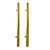 Puxador Dourado Porta Portão Social Box Inox 100cm Quadrado Fineza - Imagem 1