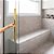 Puxador Dourado Porta Portão Social Box Inox 100cm Quadrado Fineza - Imagem 3