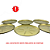 Conjunto de Porta-Copos Luxor 6 peças Dourado em Aço Inox OUTLET - Imagem 2