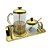 Kit Hora do Café Dourado em Vidro e Aço Inox - Imagem 2