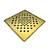 Ralo Thalia Quadrado Dourado em Aço Inox 15cmx15cm - Imagem 2