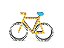 Bike Amarela Florzinha - 20 cm - Imagem 3