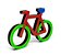 Bike Acrílico com Mdf  20 cm Vermelha - Imagem 2