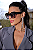 Óculos de Sol Maxi Redondo Clássico Agata - Preto Degradê - Acetato - Imagem 2