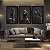 Trio de Quadros Black Gold 2 - Imagem 1