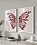 Dois Quadros - Borboleta Rose - Imagem 1
